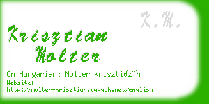 krisztian molter business card